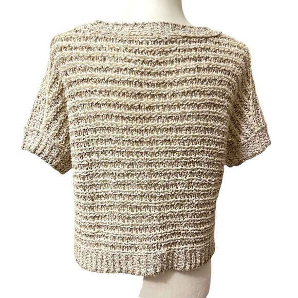 FREE PEOPLE Size XSmall Cotton Linen blend knit short sleeve knit top - Picture 10 of 11